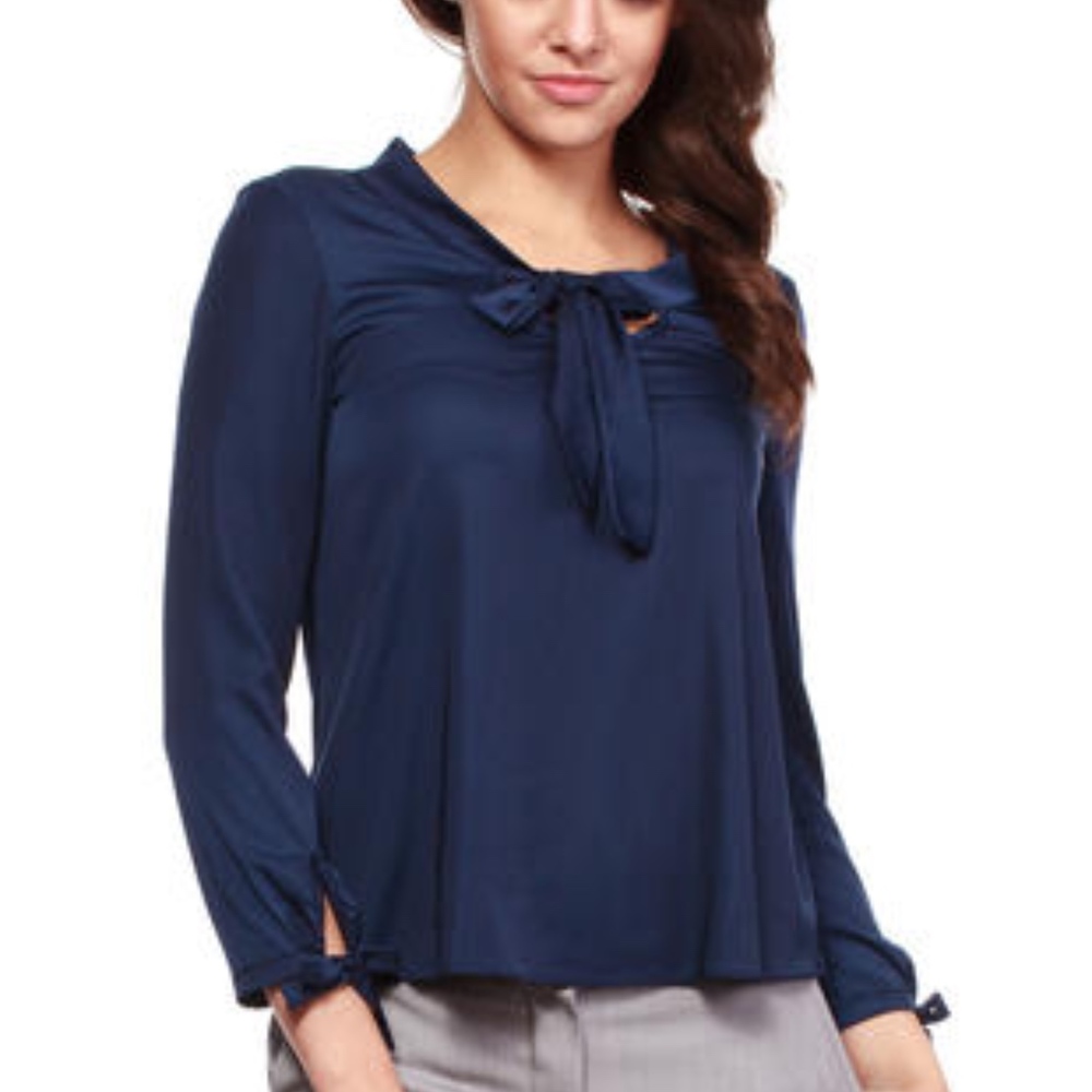 Leith Neck Tie Blouse Nordstrom